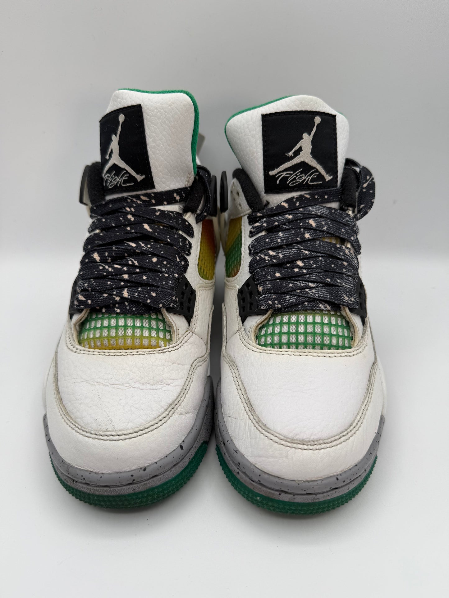 Jordan 4 Retro Lucid Green Rasta UK 3.5 - RecycledStreetwear