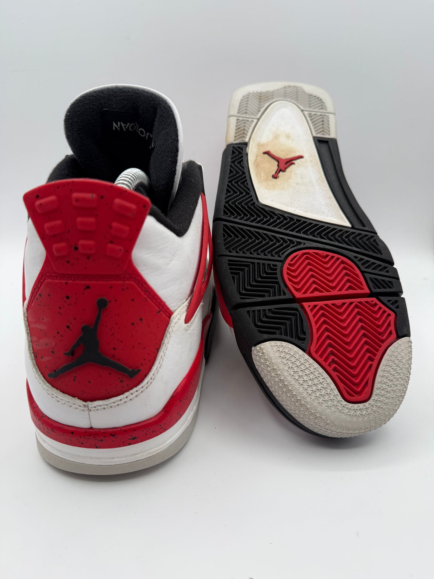 L1617 Jordan 4 Retro Red Cement UK 9.5 - RecycledStreetwear