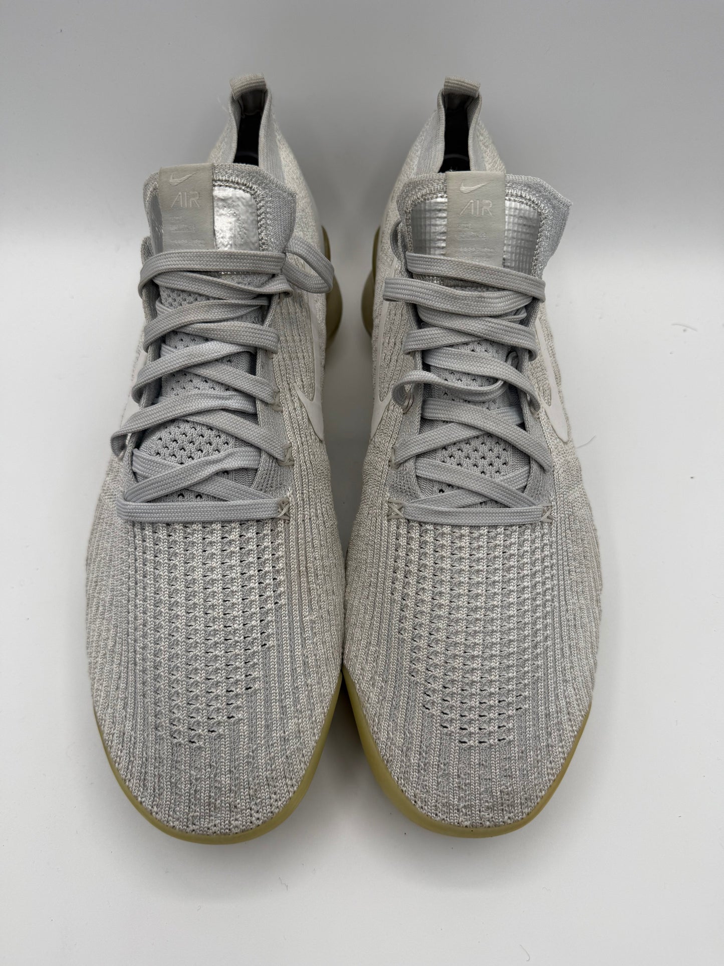L2197 Nike Air VaporMax Flyknit 3 White Pure Platinum UK 11 - RecycledStreetwear