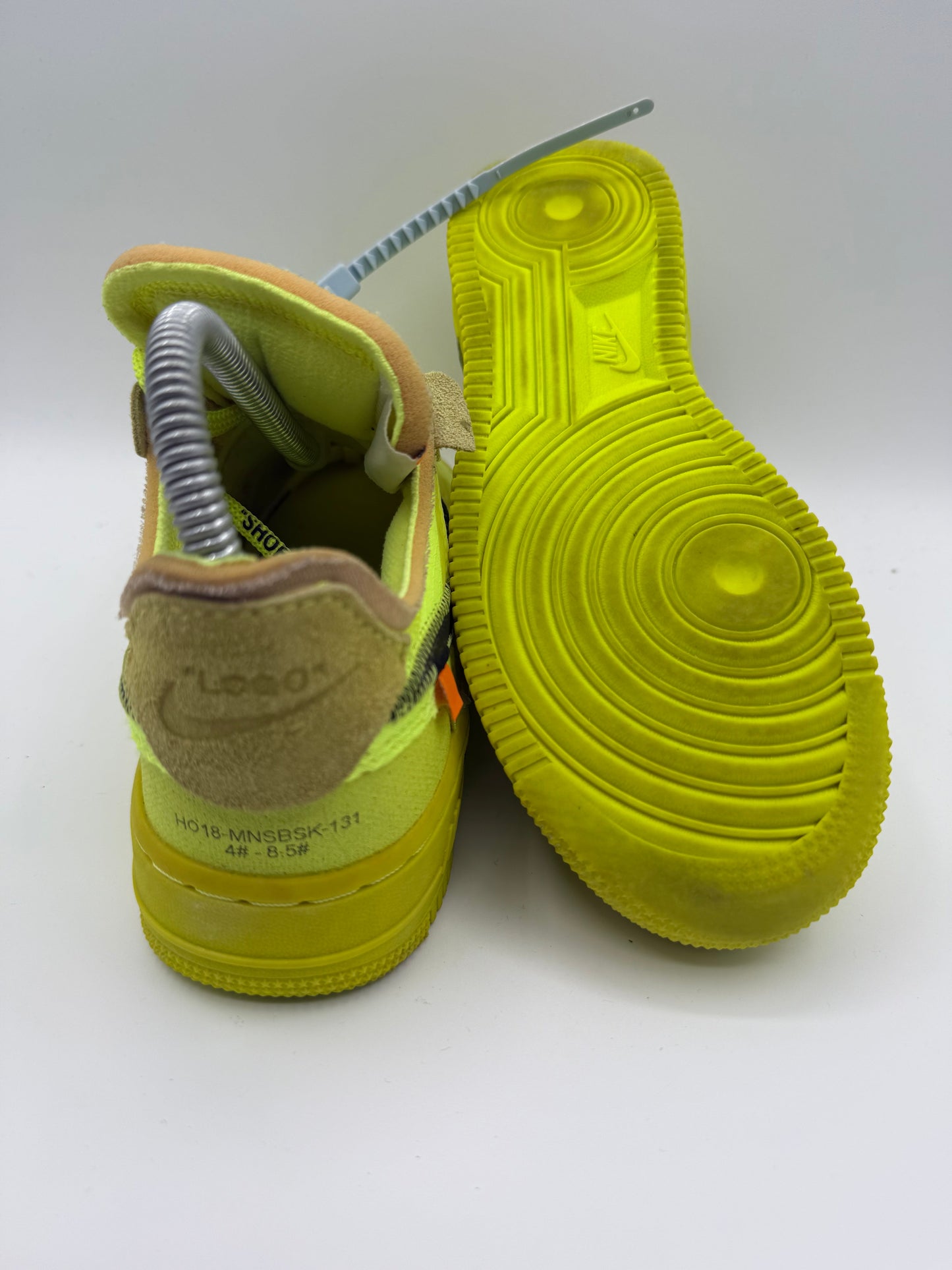 L2357 Nike Air Force 1 Low Off - White Volt UK 3.5 - RecycledStreetwear