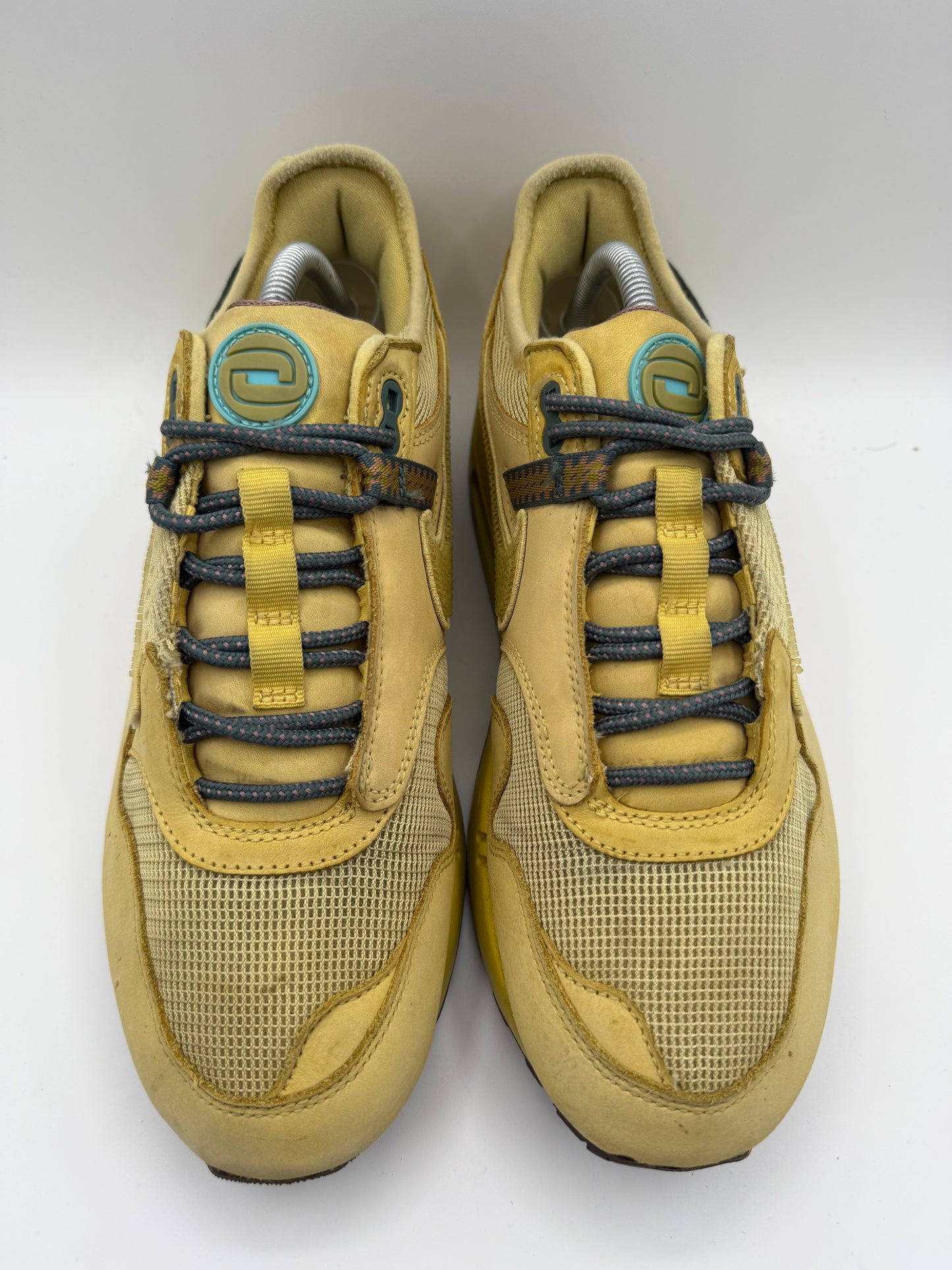 L2483 Nike Air Max 1 Travis Scott Cactus Jack Saturn Gold UK 9.5 - RecycledStreetwear