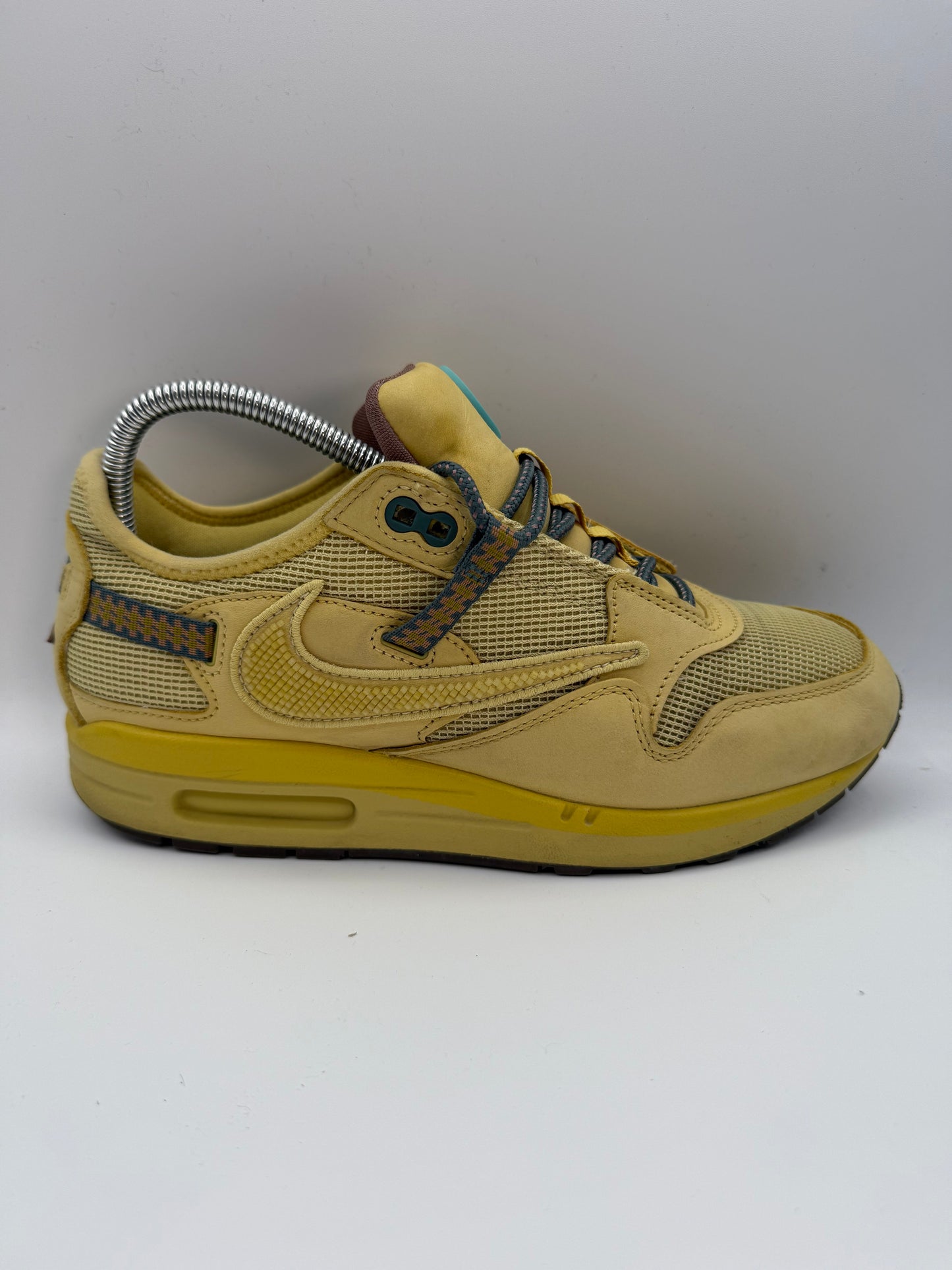 Nike Air Max 1 Travis Scott Cactus Jack Saturn Gold UK 5 - RecycledStreetwear