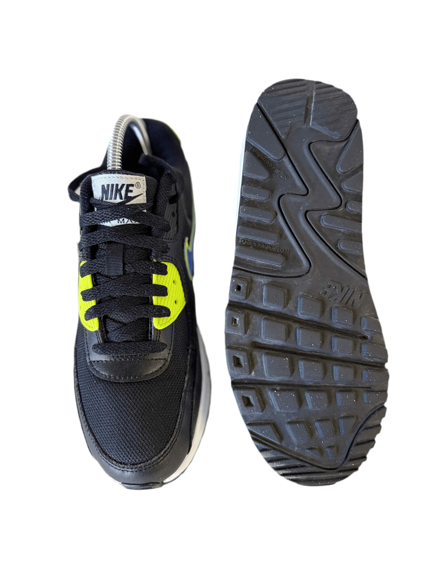Nike Air Max 90 'Black Volt Racer Blue' uk 5.5 - RecycledStreetwear