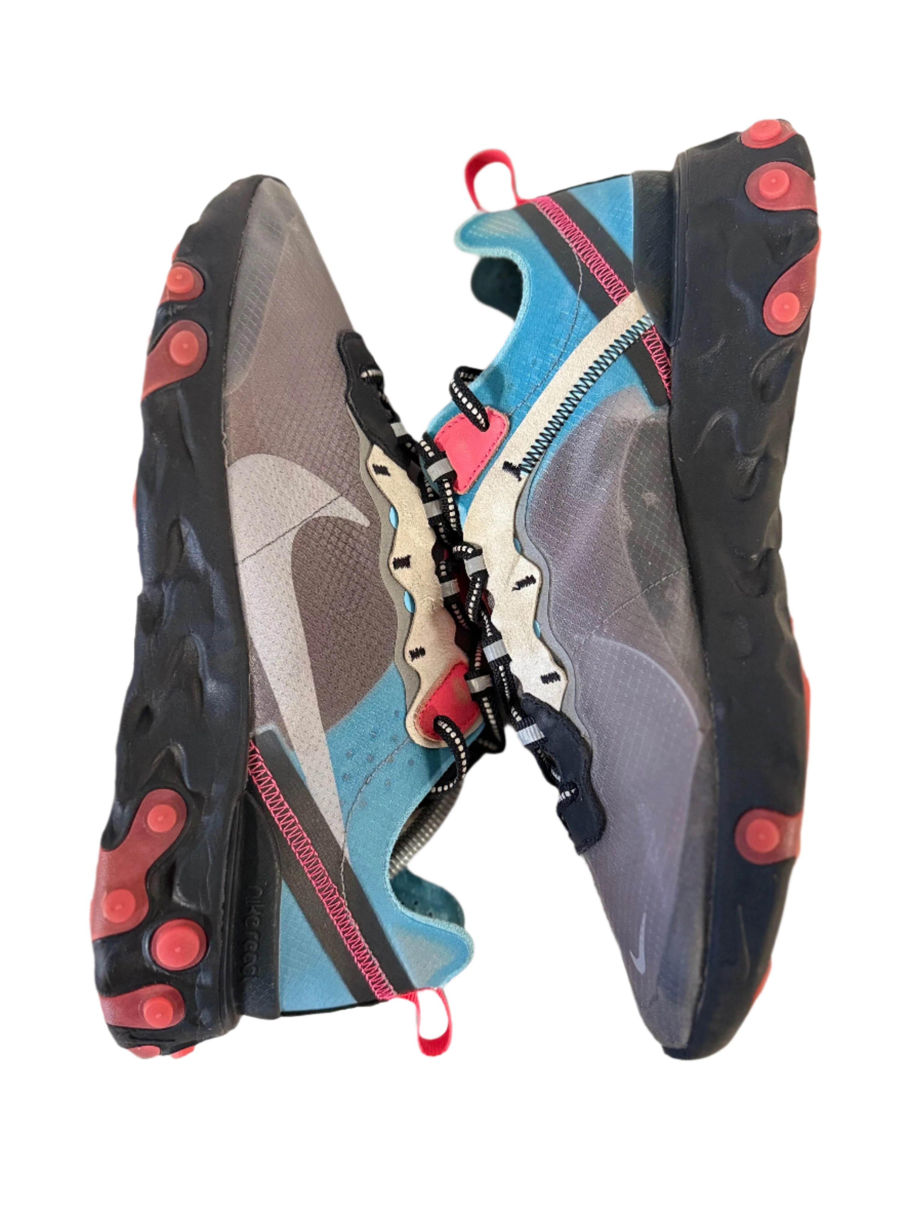 Nike React Element 87 'Blue Chill Solar Red' uk 9 - RecycledStreetwear