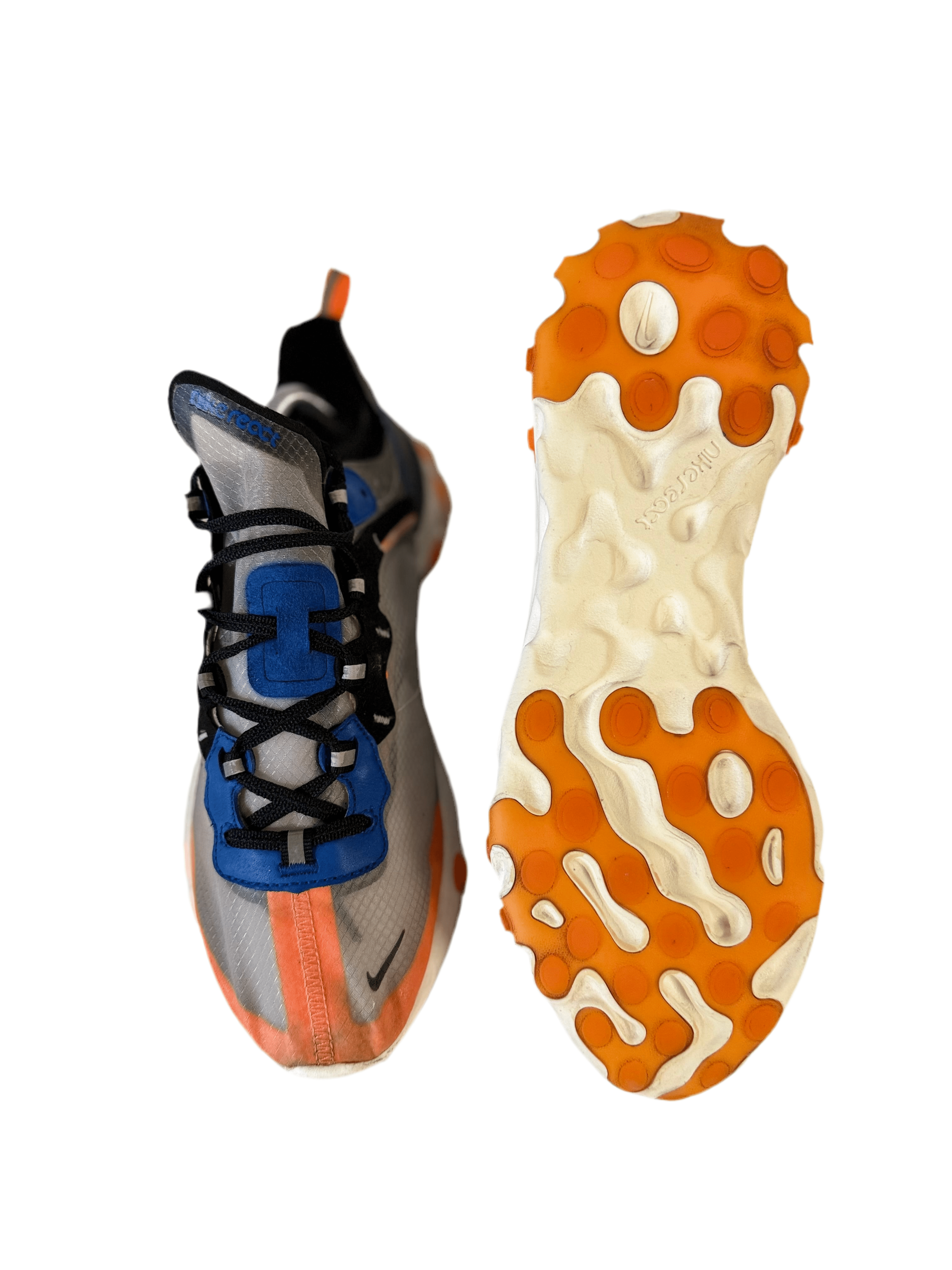 Nike React Element 87 'Thunder Blue/Total Orange' uk 8 - RecycledStreetwear