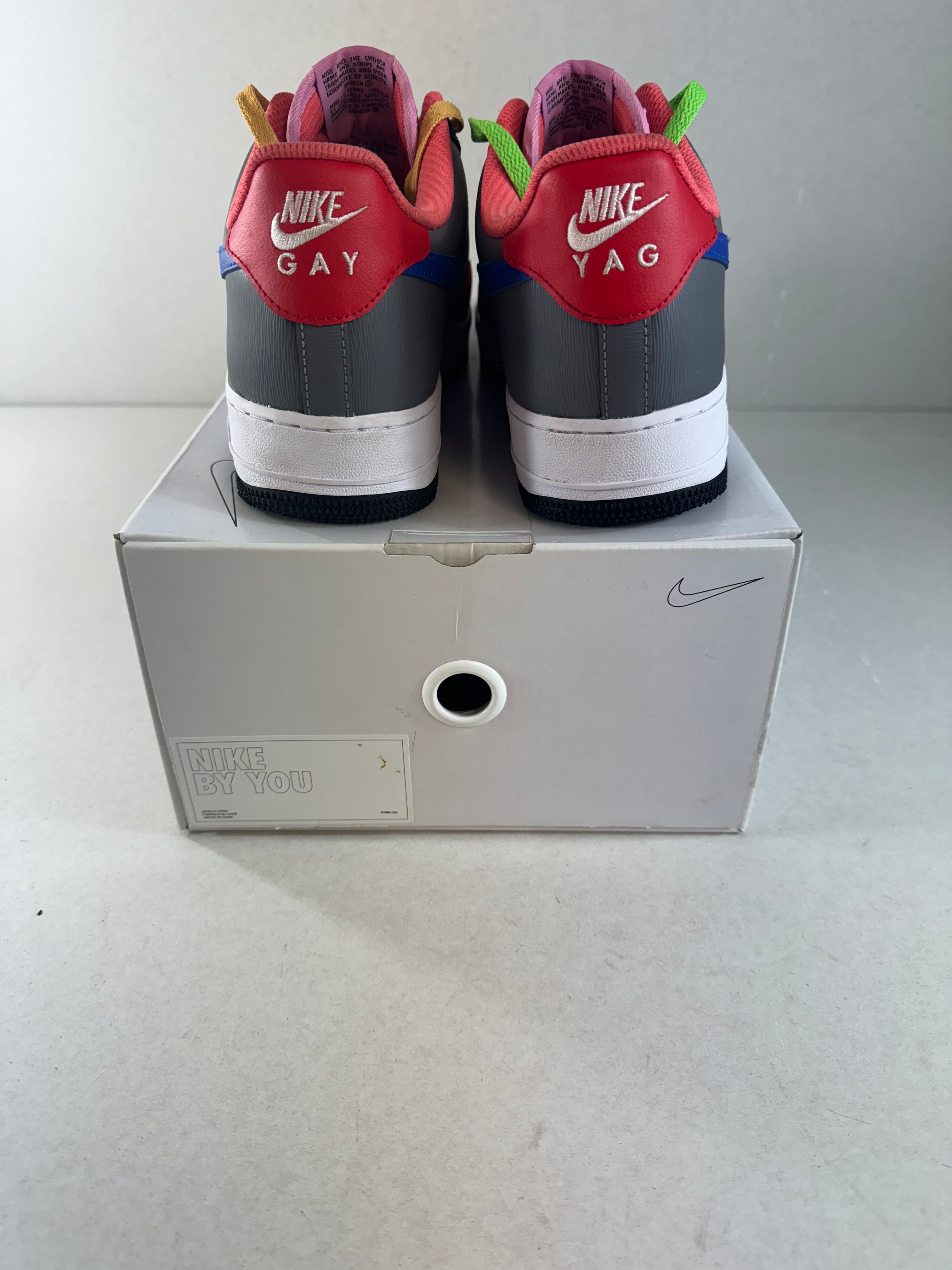 Nike ID Air Force 1 " YAG GAY" UK 10.5