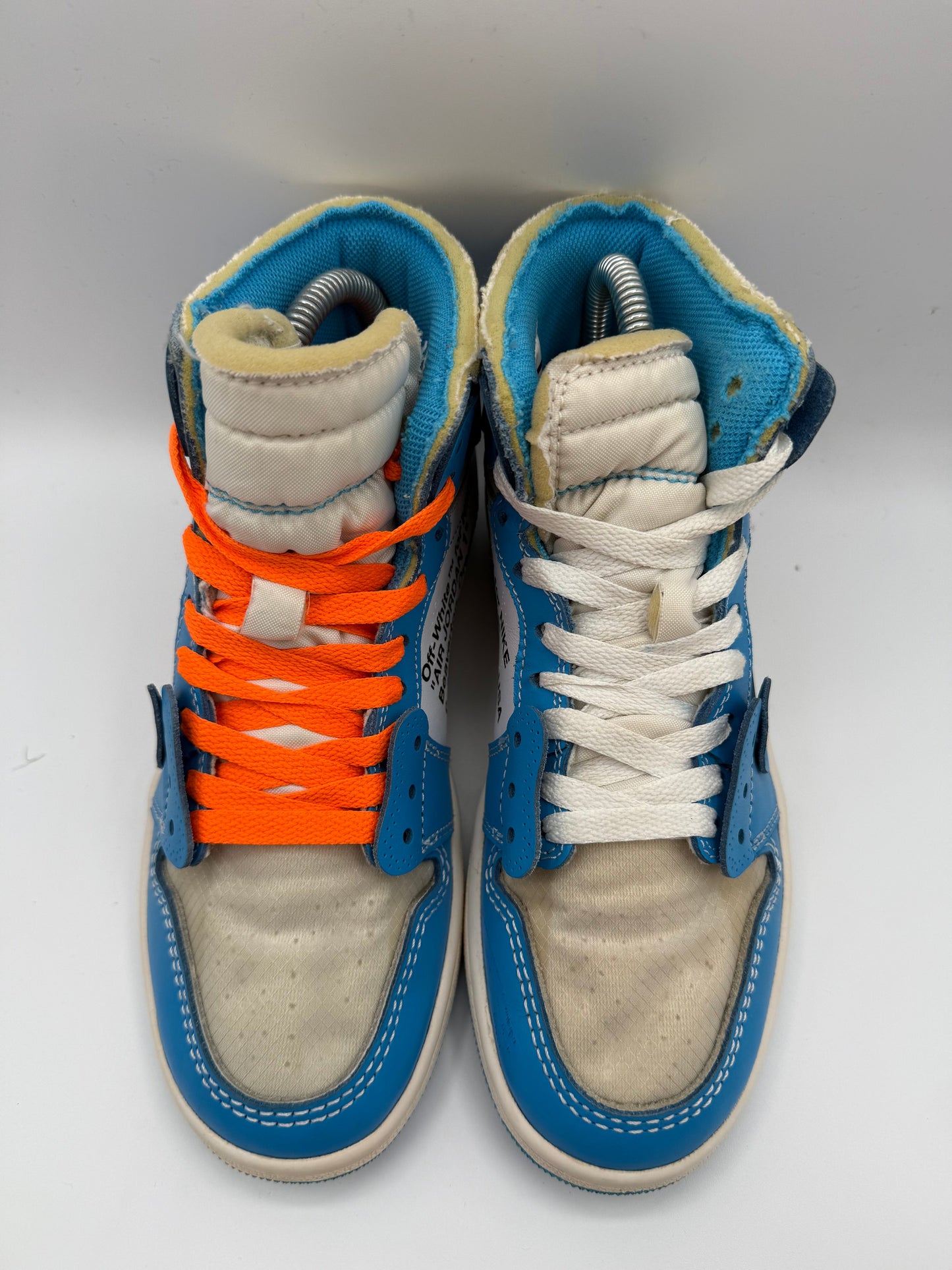 Jordan 1 Retro High Off - White Uni Blue UK 4 - RecycledStreetwear