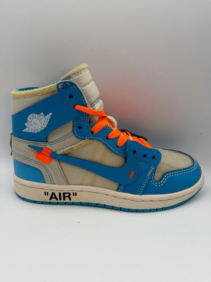 Jordan 1 Retro High Off - White Uni Blue UK 4 - RecycledStreetwear