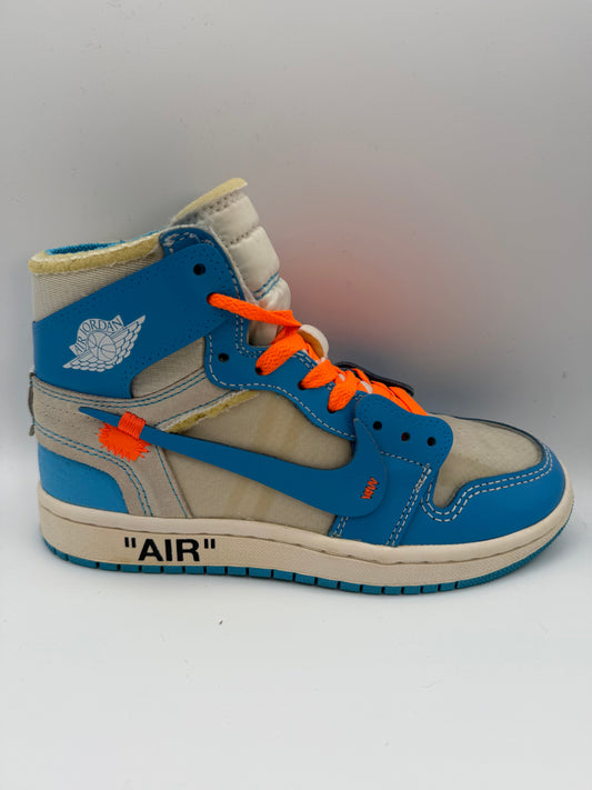 Jordan 1 Retro High Off - White Uni Blue UK 4 - RecycledStreetwear