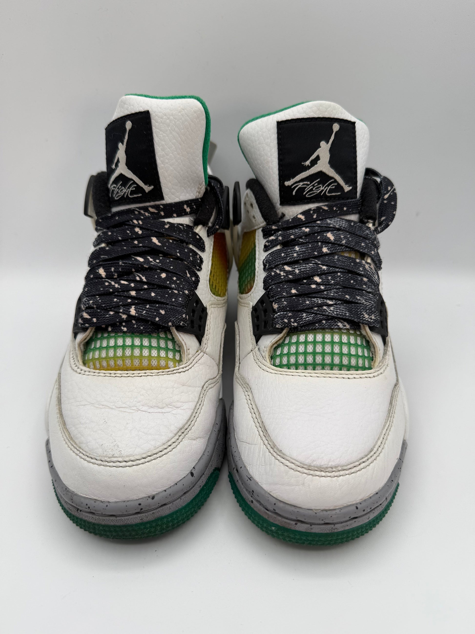 Jordan 4 Retro Lucid Green Rasta UK 3.5 - RecycledStreetwear