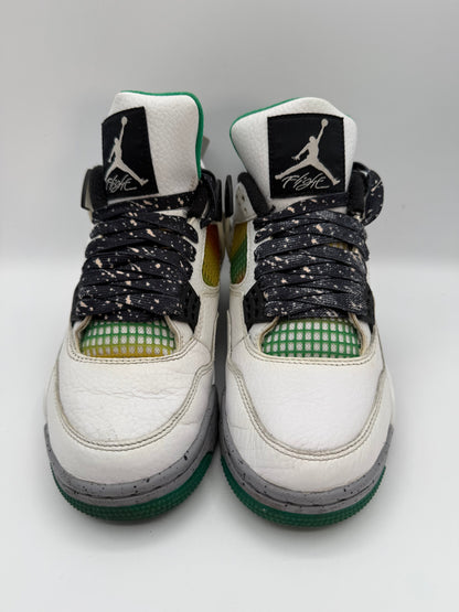 Jordan 4 Retro Lucid Green Rasta UK 3.5 - RecycledStreetwear