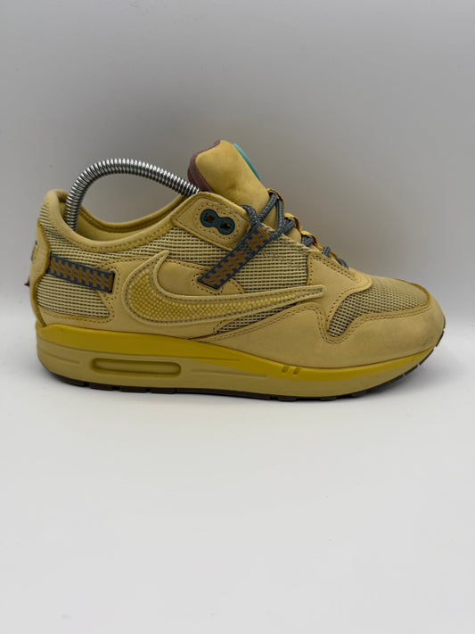 L1892 Nike Air Max 1 Travis Scott Cactus Jack Saturn Gold UK 7 - RecycledStreetwear