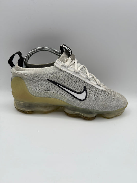 L1913 Nike Air VaporMax 2021 FK White Black Metallic Silver UK 6 - RecycledStreetwear