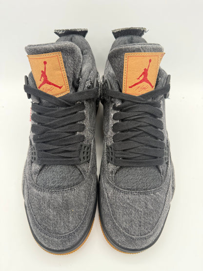 L2098 Jordan 4 Retro Levi's Black UK 9.5 - RecycledStreetwear