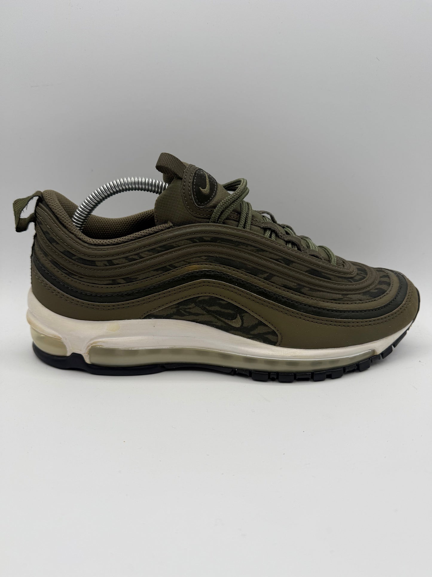 L2134 Nike Air Max 97 Tiger Camo Olive UK 8 - RecycledStreetwear