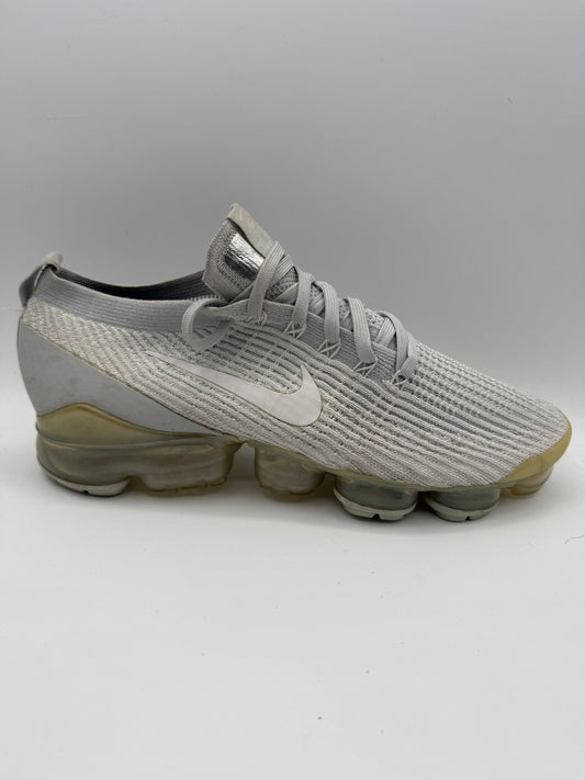 L2197 Nike Air VaporMax Flyknit 3 White Pure Platinum UK 11 - RecycledStreetwear