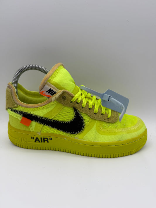 L2357 Nike Air Force 1 Low Off - White Volt UK 3.5 - RecycledStreetwear