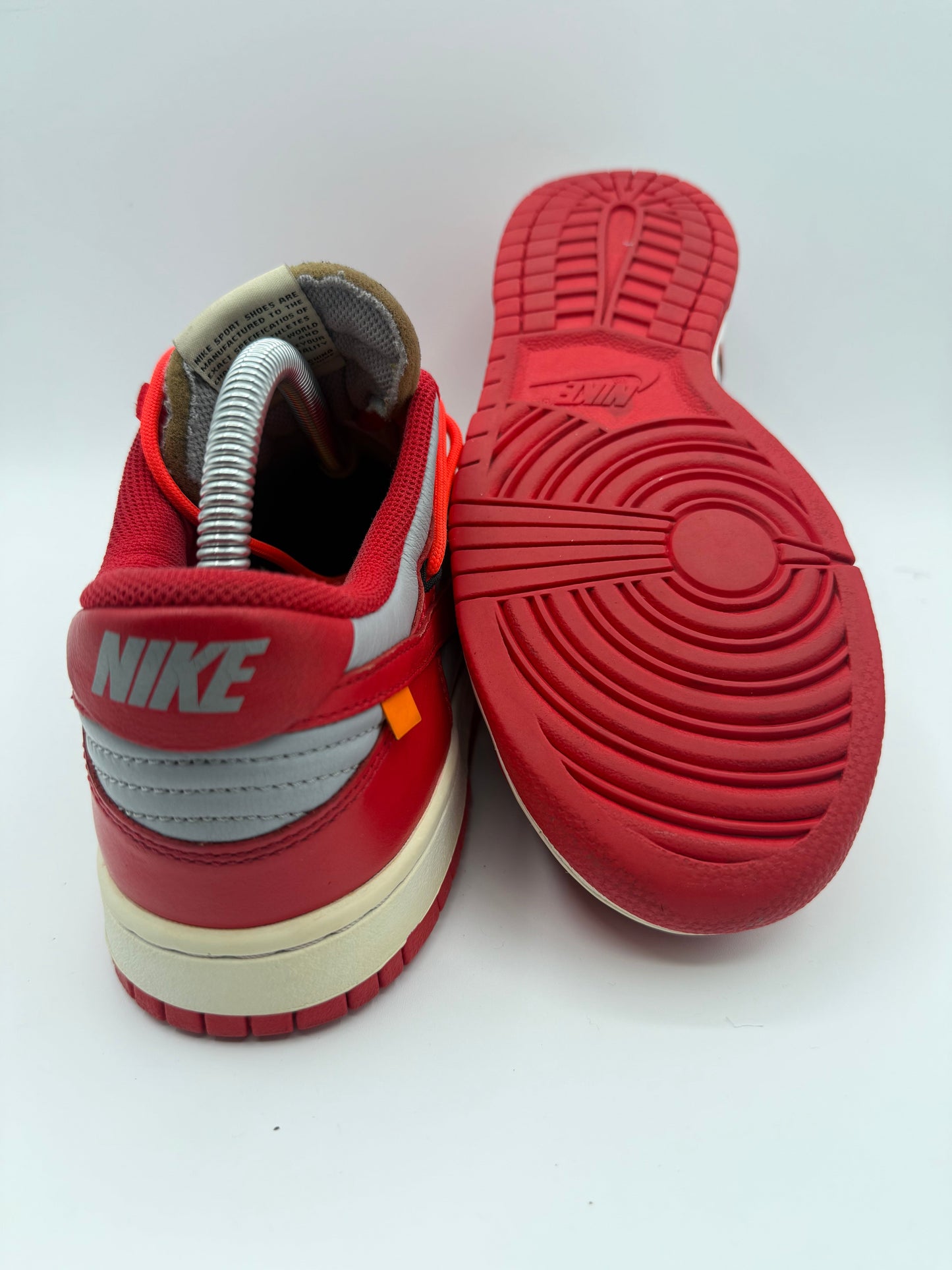 L2481 Nike Dunk Low Off - White University Red UK 6 - RecycledStreetwear