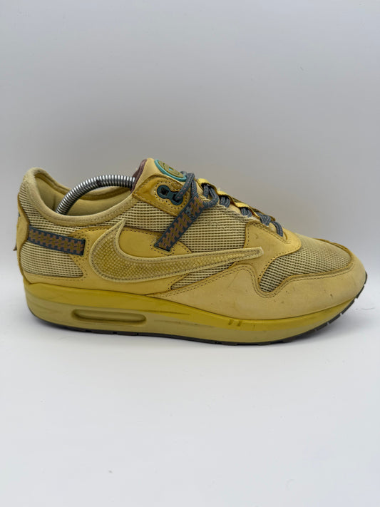 L2483 Nike Air Max 1 Travis Scott Cactus Jack Saturn Gold UK 9.5 - RecycledStreetwear