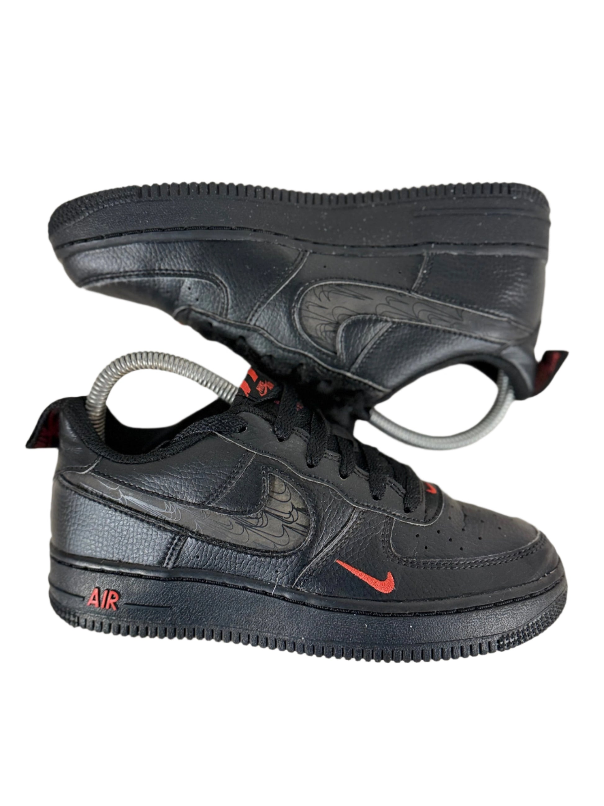 Nike Air Force 1 '07 LV8 'Reflective Swoosh - Black Crimson' UK 3.5 - RecycledStreetwear