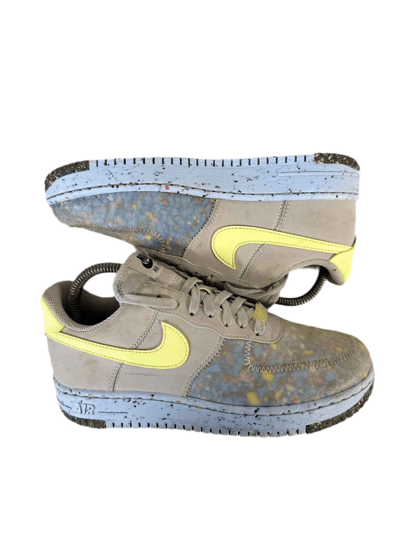 Nike Air Force 1 Crater 'Pure Platinum Barely Volt' uk 4.5 - RecycledStreetwear