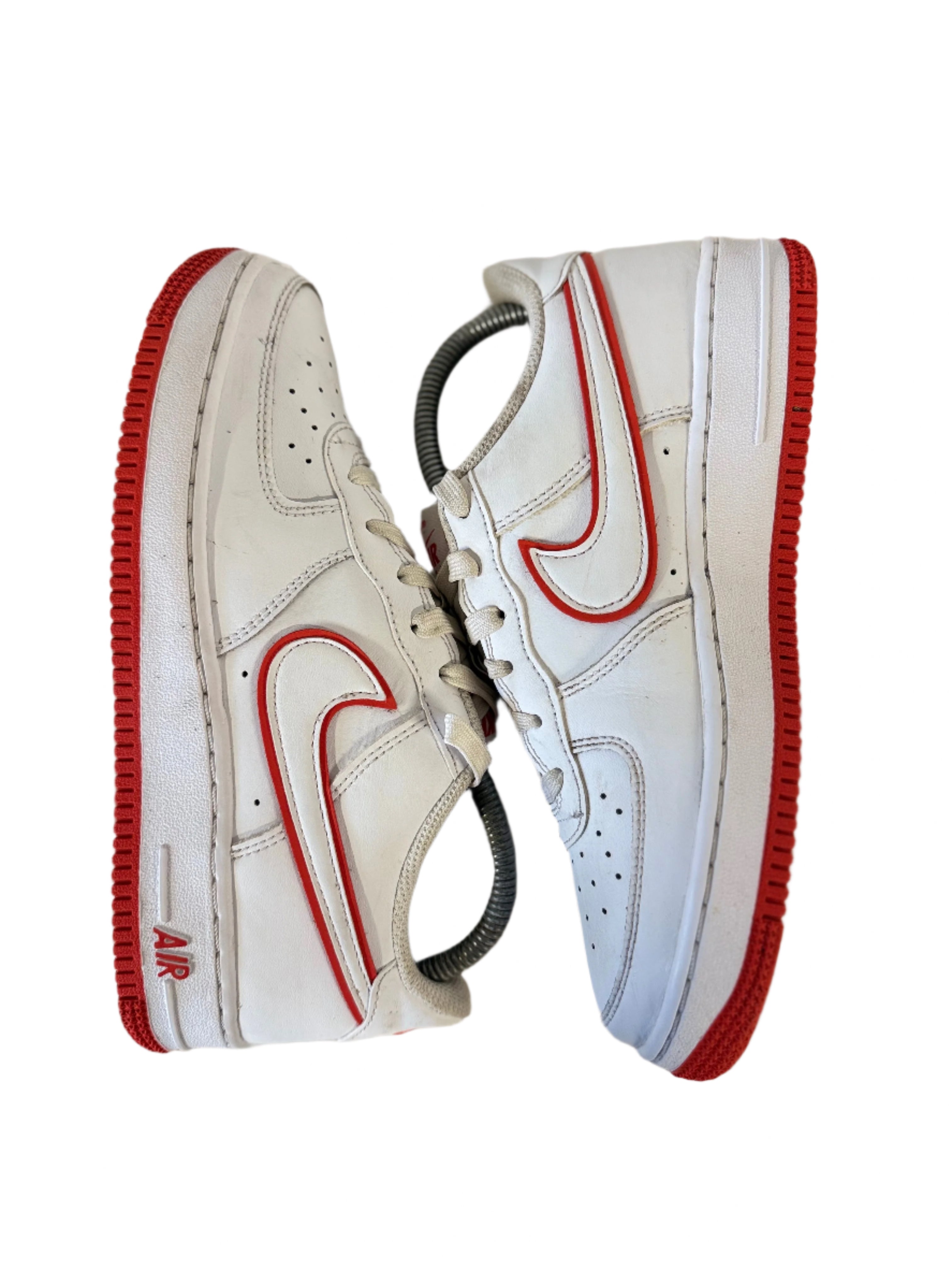 Nike Air Force 1 Low '07 White Picante Red' UK 5 - RecycledStreetwear