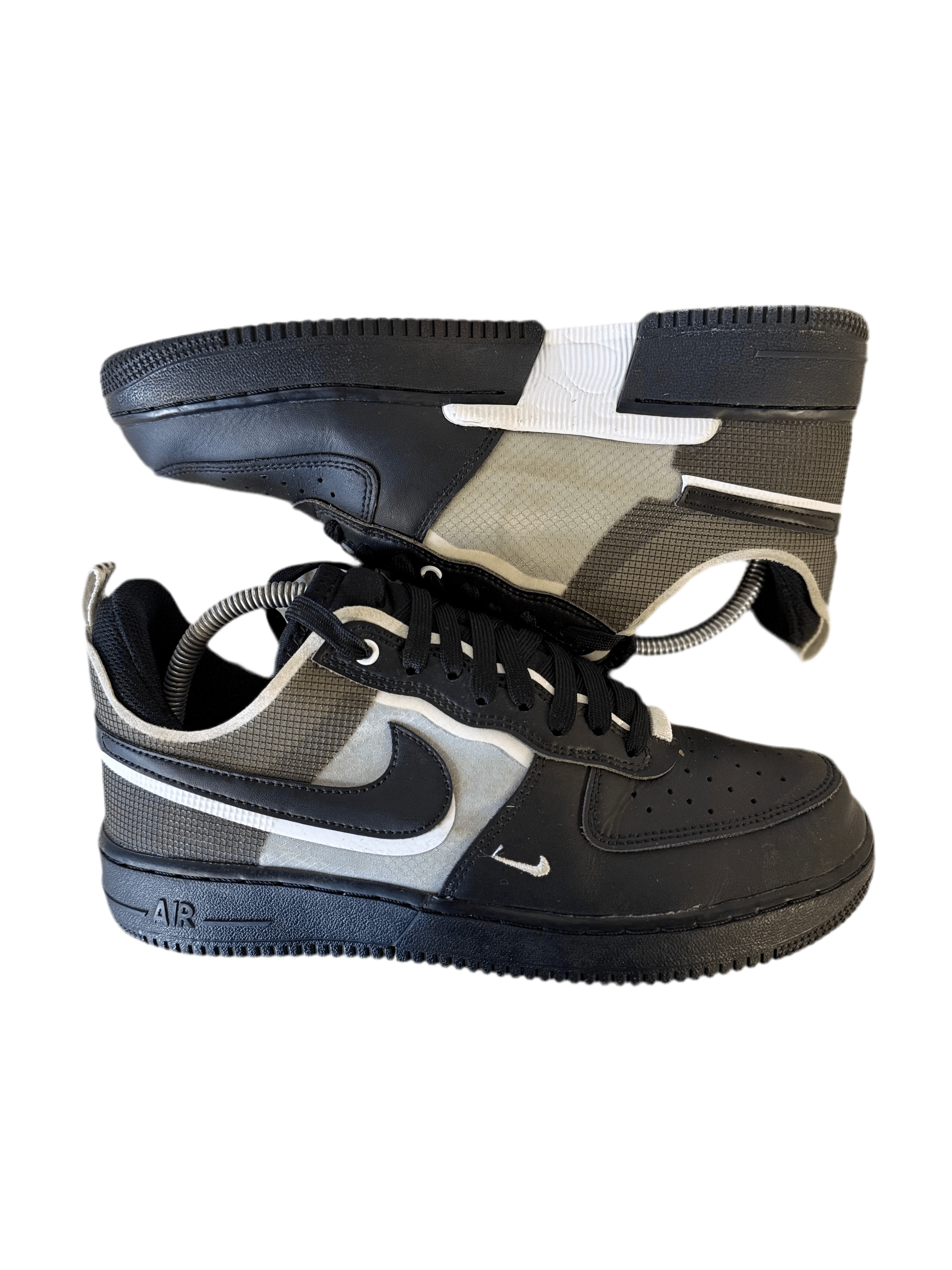 Nike Air Force 1 Low React 'Black White' uk 7 - RecycledStreetwear