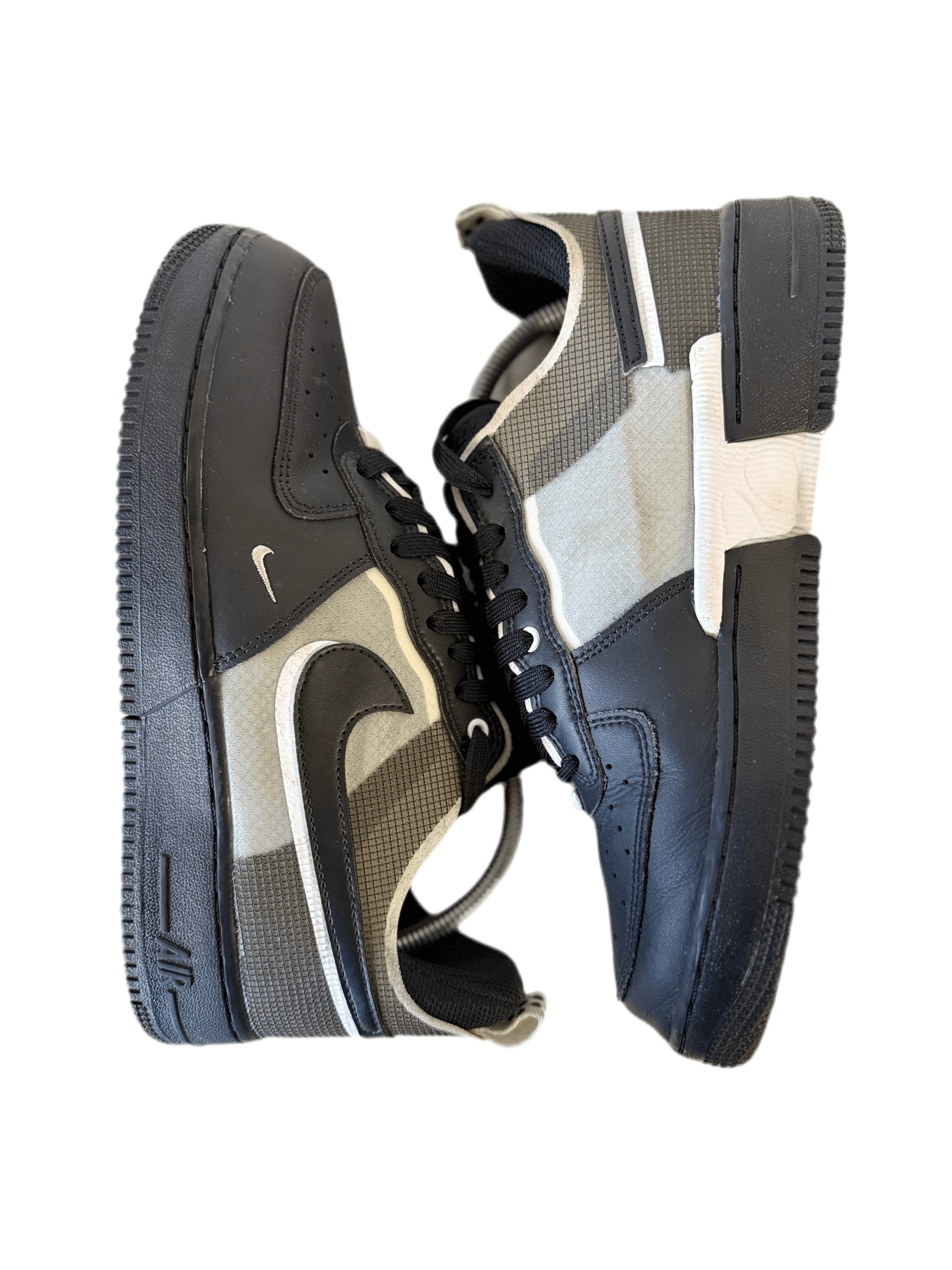 Nike Air Force 1 Low React 'Black White' uk 7 - RecycledStreetwear