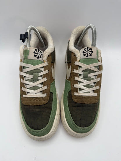 Nike Air Force 1 Low Toasty Oil Green (GS) UK 4 - RecycledStreetwear
