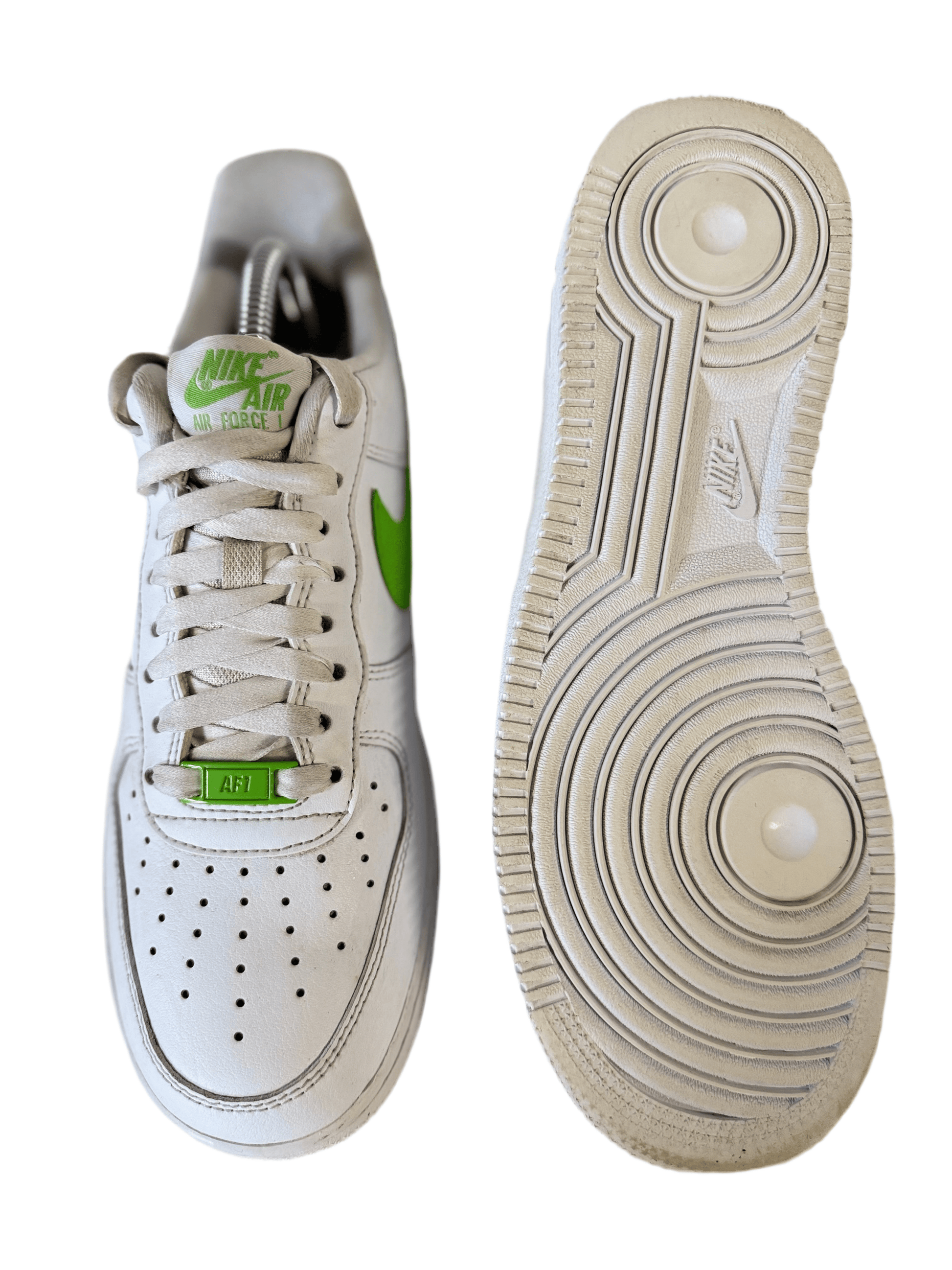 Nike Air Force 1 Low 'White Action Green' uk 7 - RecycledStreetwear