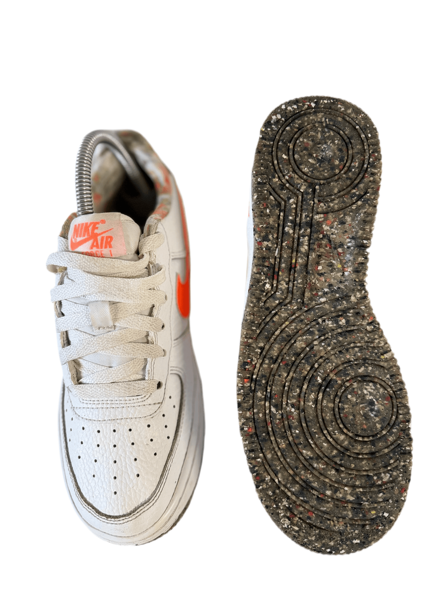 Nike Air Force 1 LV8 (GS) 'White Total Orange' uk 4.5 - RecycledStreetwear