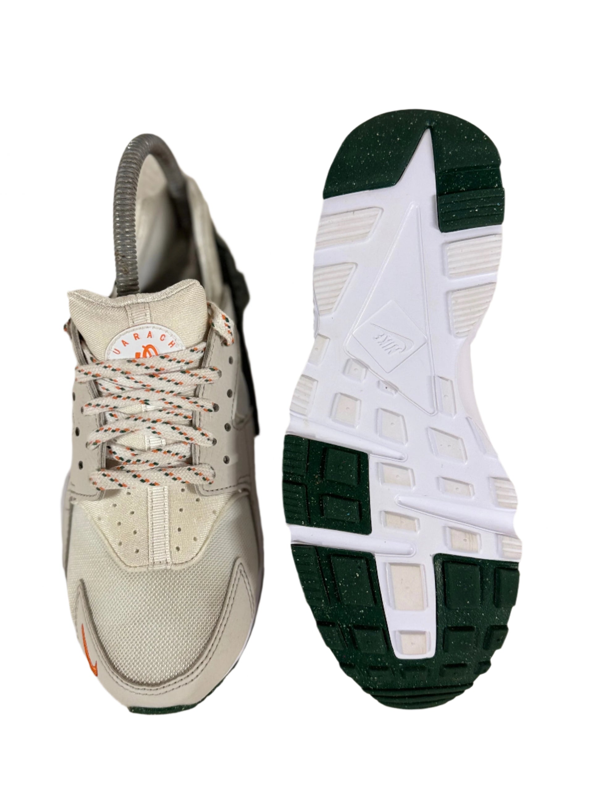 Nike Air Huarache 'Green Orange' UK 4 - RecycledStreetwear