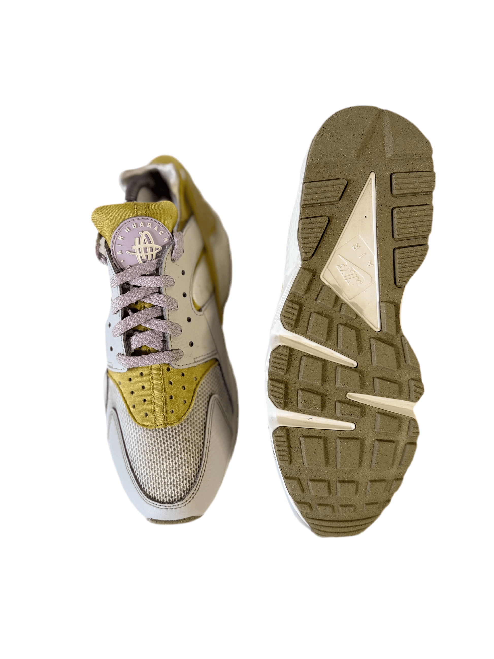 Nike Air Huarache 'White Gold Grey' uk 7 - RecycledStreetwear
