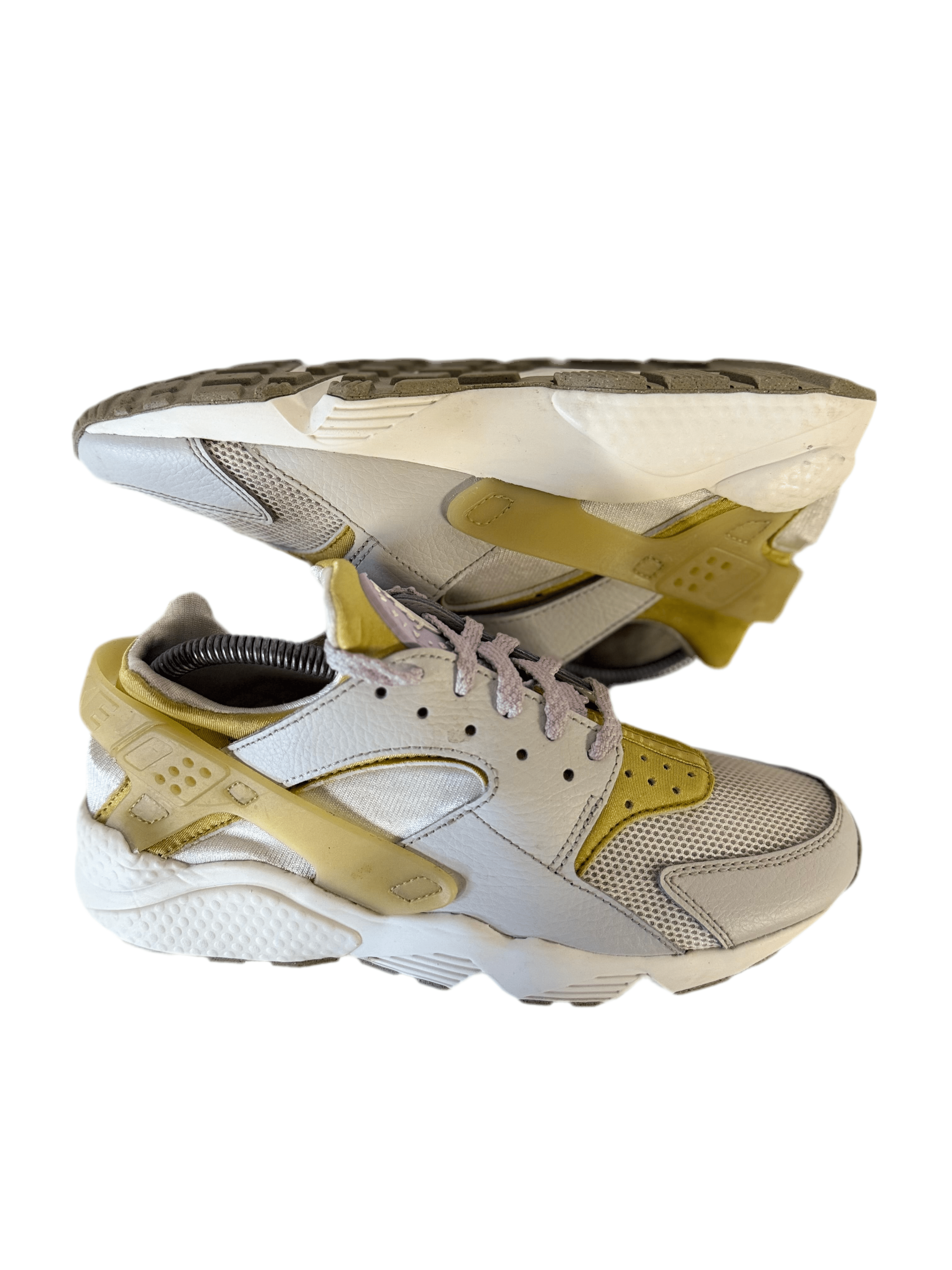 Nike Air Huarache 'White Gold Grey' uk 7 - RecycledStreetwear