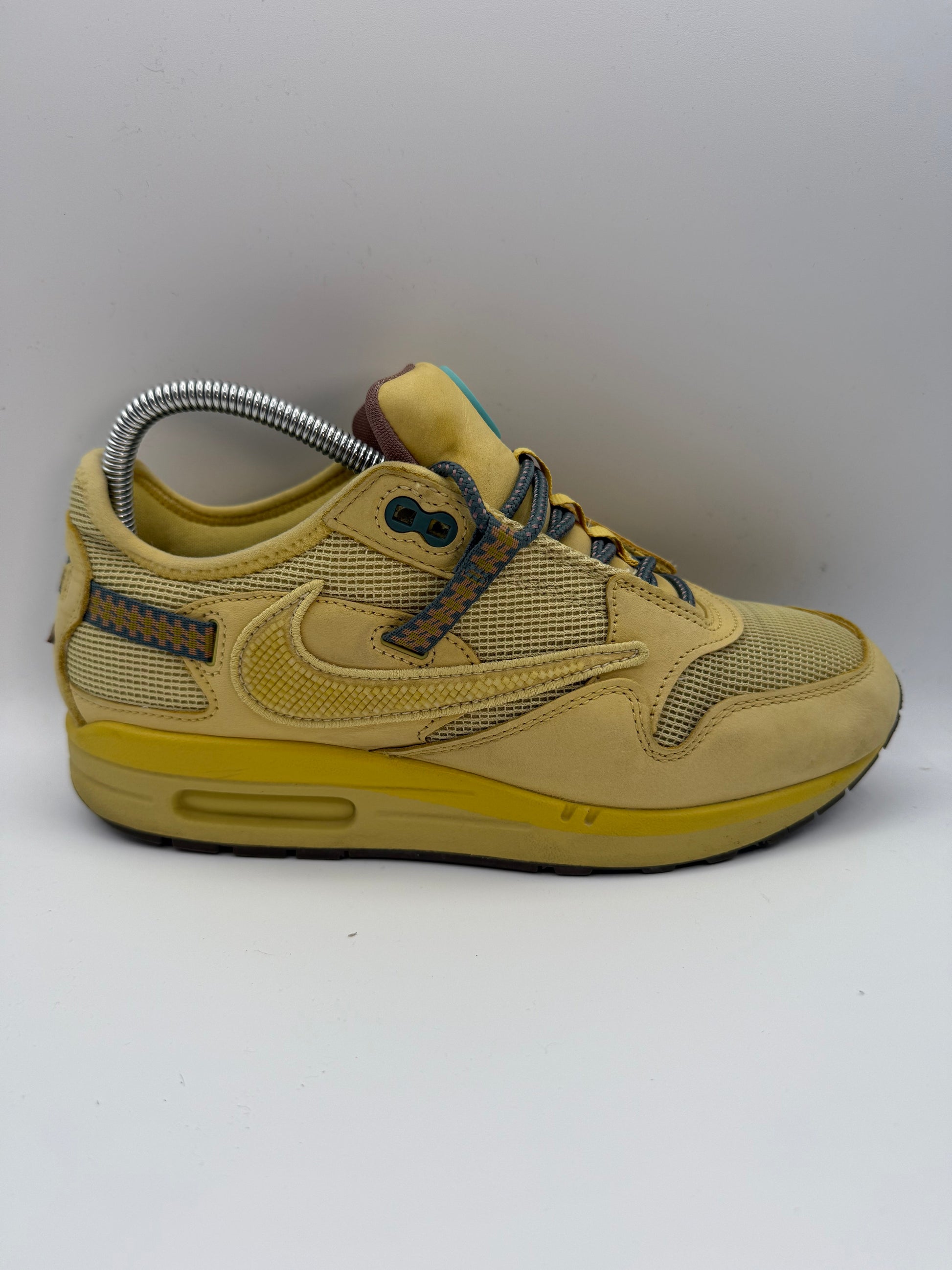 Nike Air Max 1 Travis Scott Cactus Jack Saturn Gold UK 5 - RecycledStreetwear
