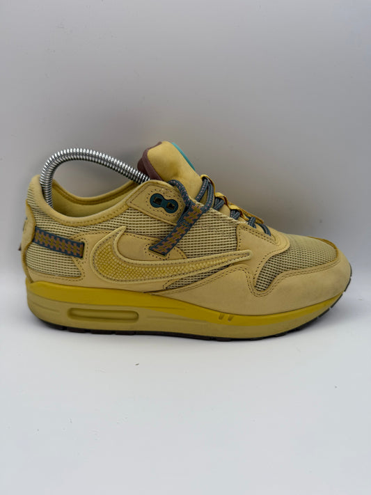 Nike Air Max 1 Travis Scott Cactus Jack Saturn Gold UK 5 - RecycledStreetwear