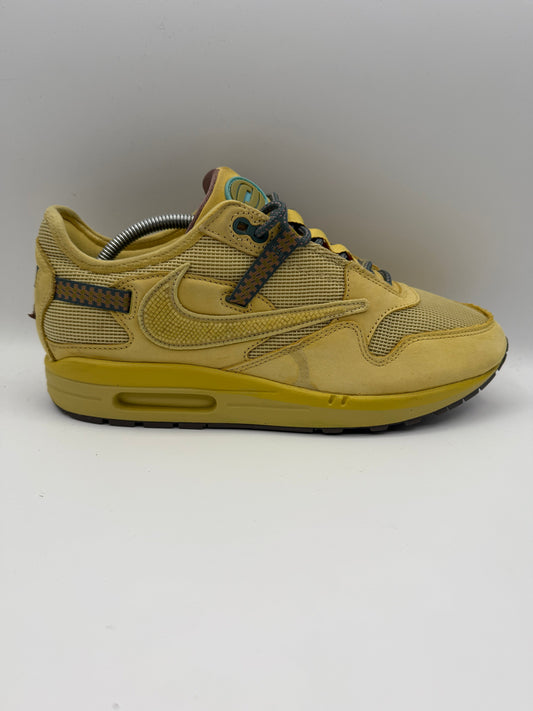 Nike Air Max 1 Travis Scott Cactus Jack Saturn Gold UK 9.5 - RecycledStreetwear