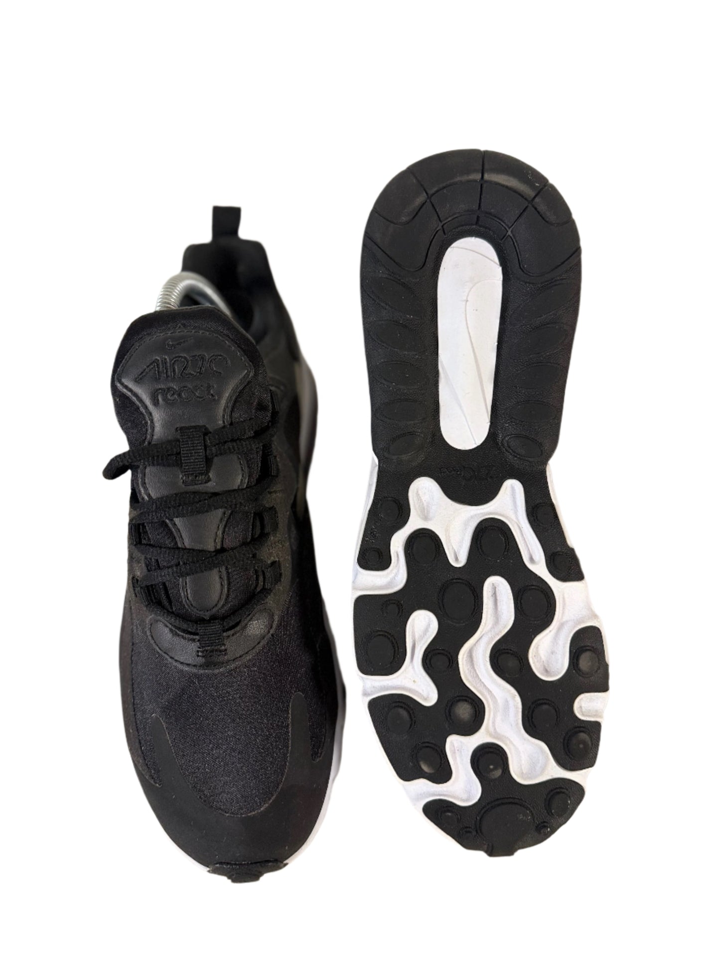 Nike Air Max 270 React 'Black Metallic Silver' uk 5.5 - RecycledStreetwear