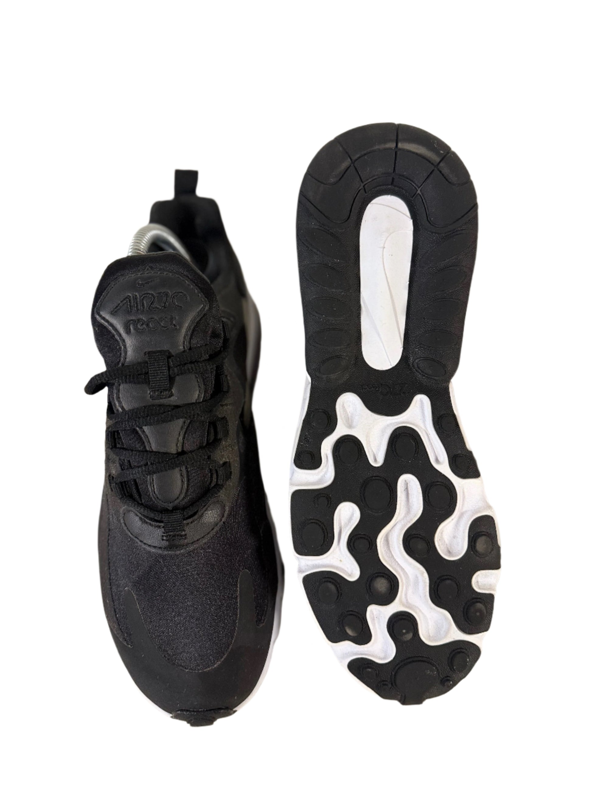 Nike Air Max 270 React 'Black Metallic Silver' uk 5.5 - RecycledStreetwear