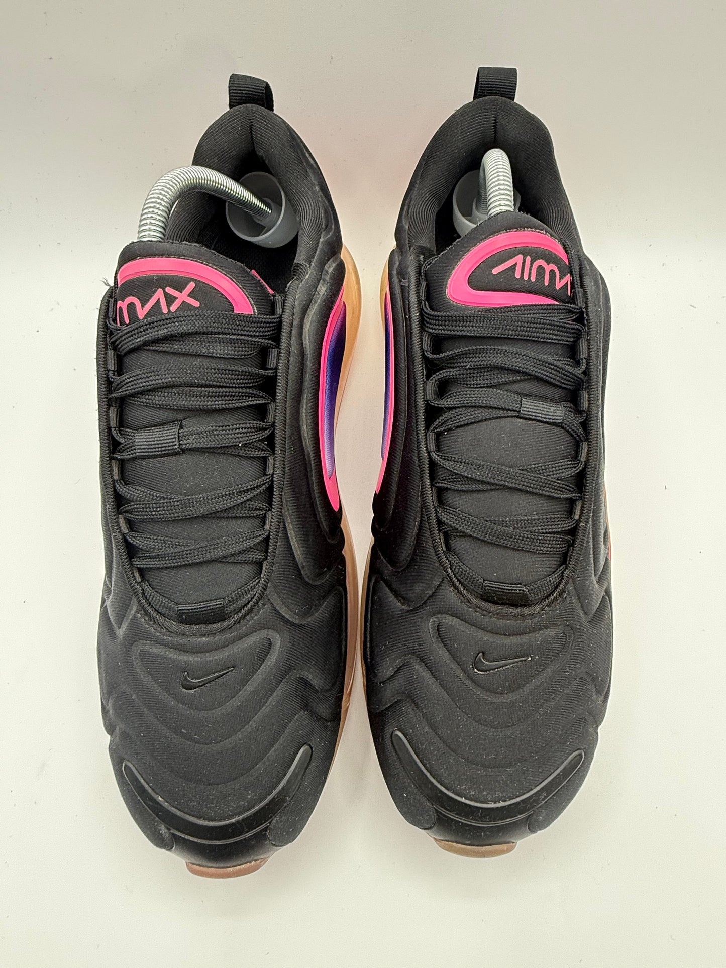 Nike Air Max 720 Black Laser Fuchsia UK 8 - RecycledStreetwear