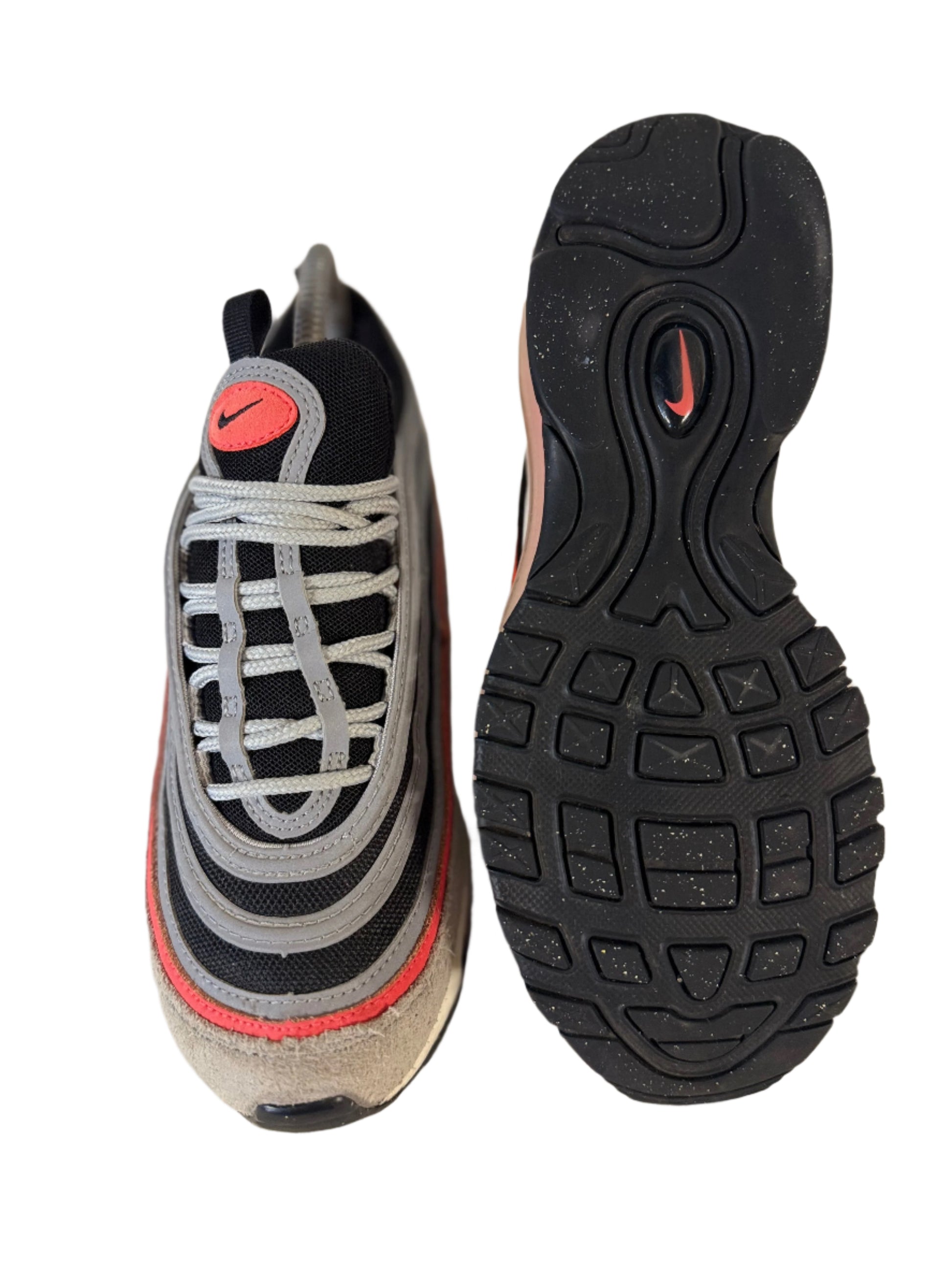 Nike Air Max 97 'Wolf Grey Radiant Red' uk 5 - RecycledStreetwear