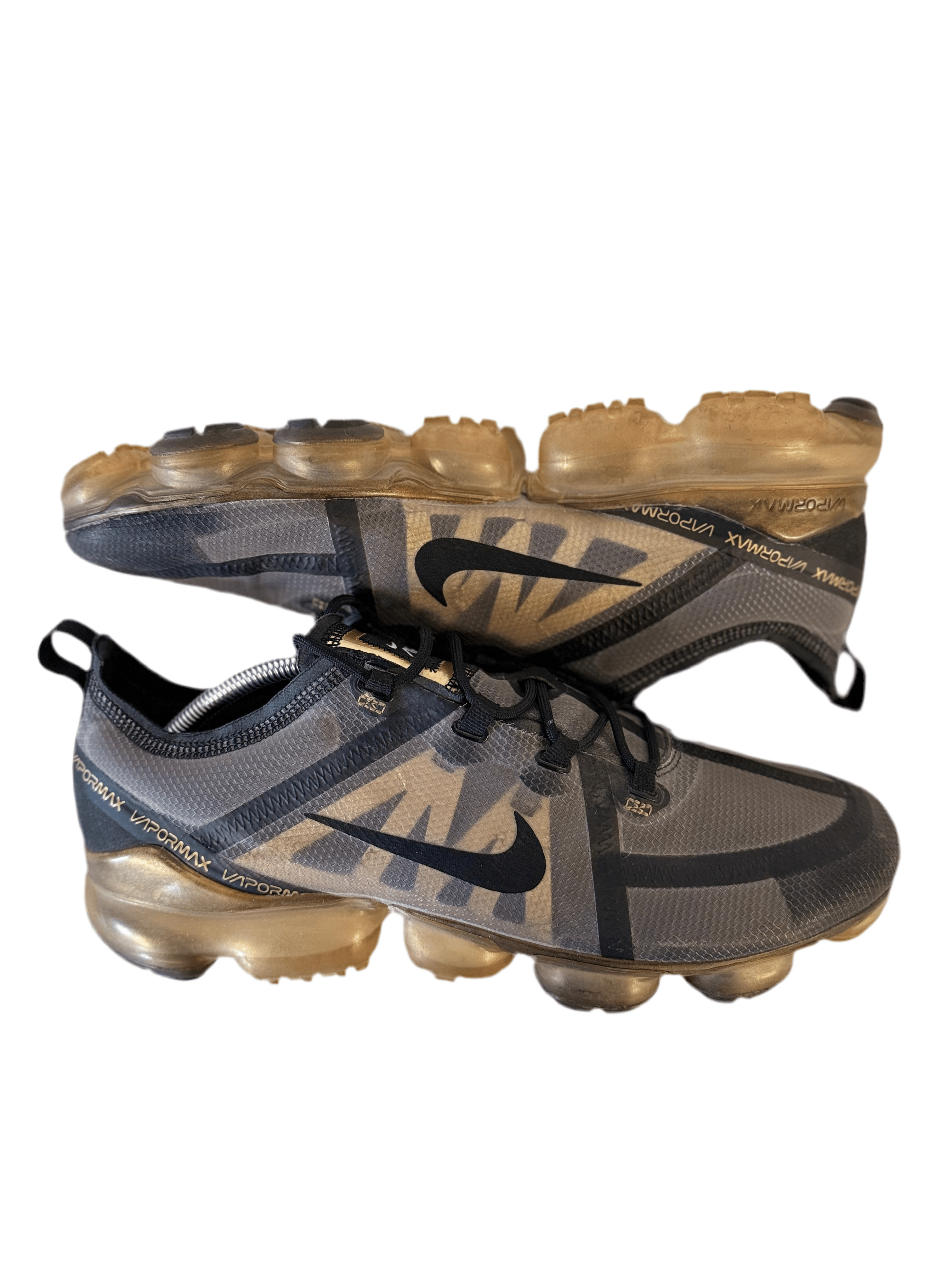 Nike Air VaporMax 2019 'Black Metallic Gold' uk 11 - RecycledStreetwear