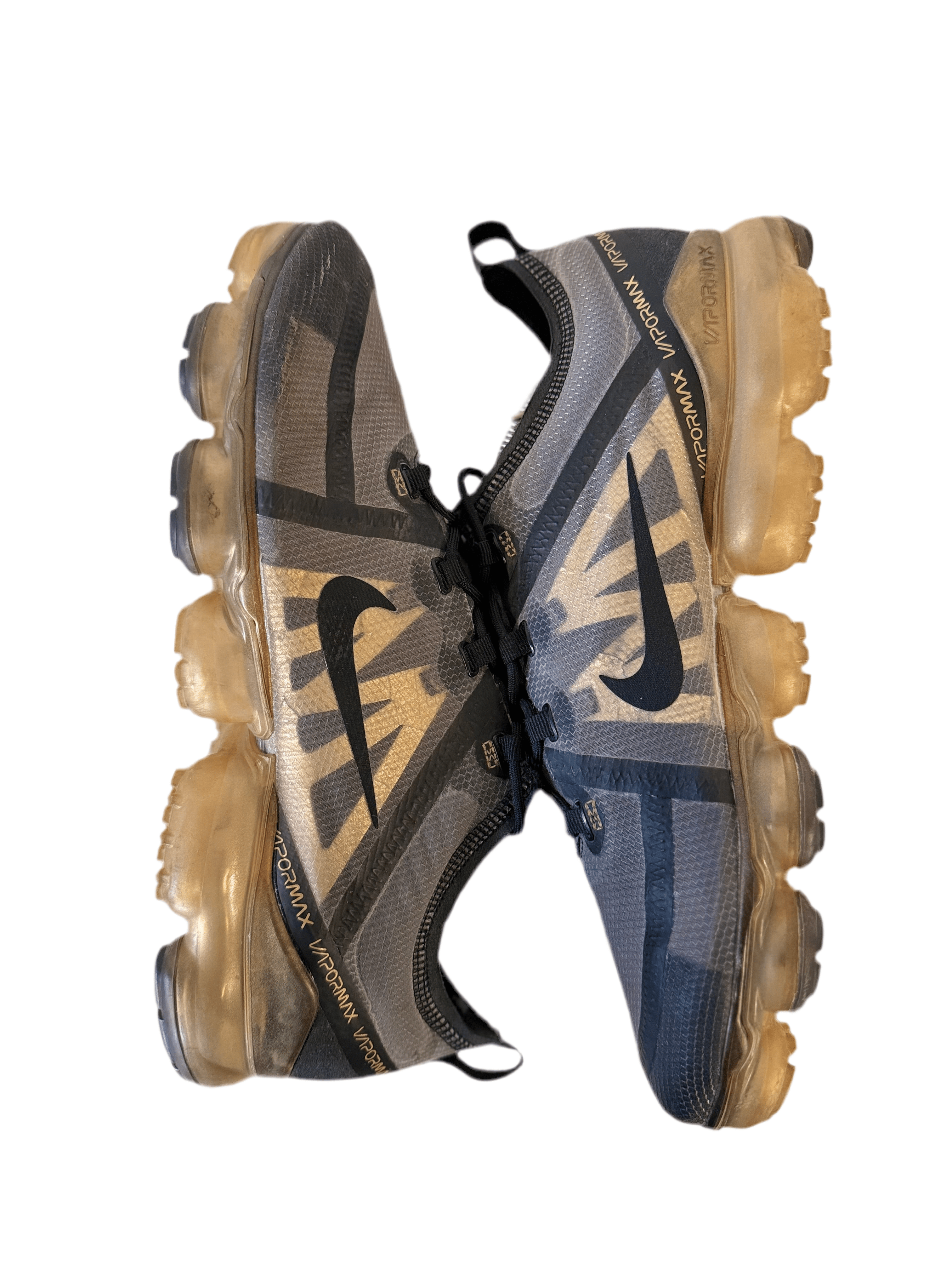 Nike Air VaporMax 2019 'Black Metallic Gold' uk 11 - RecycledStreetwear