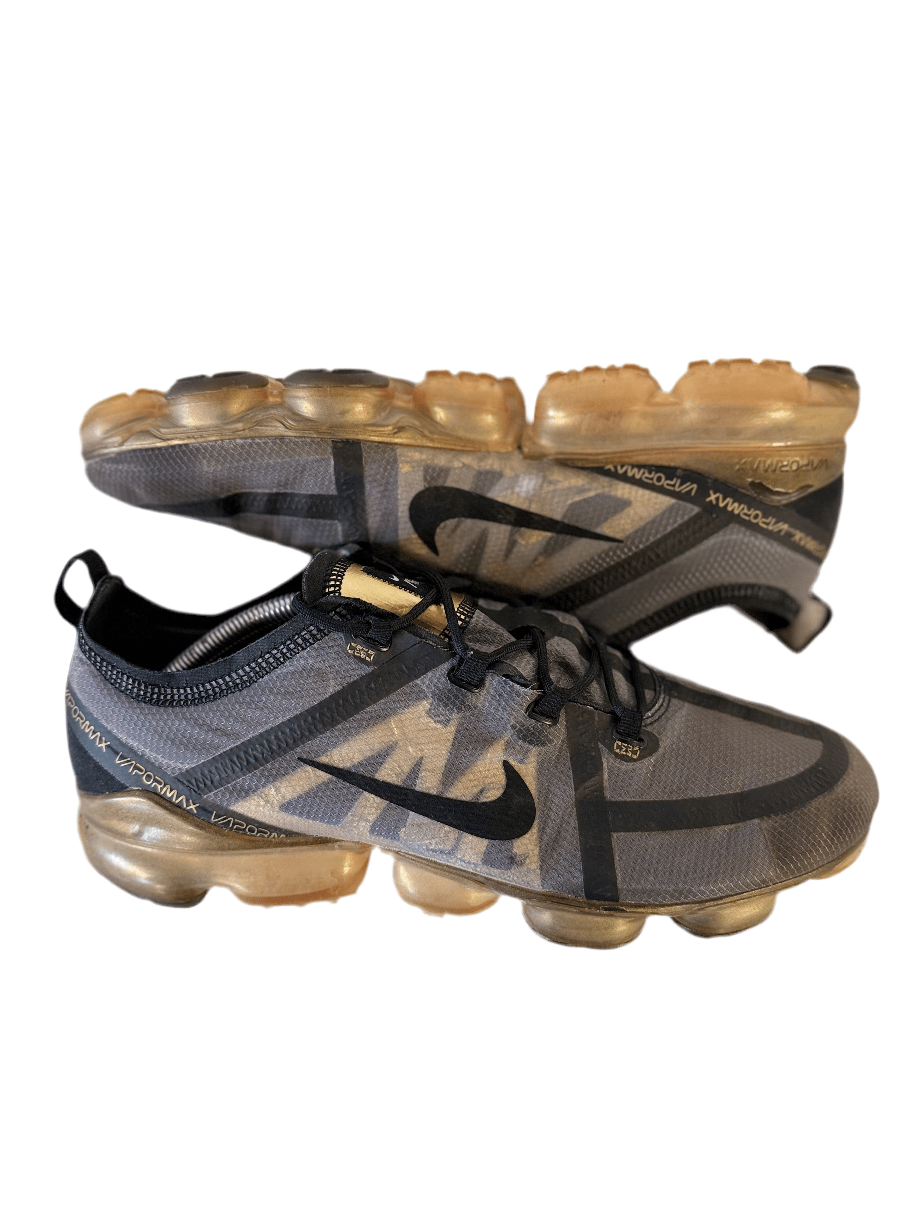 Nike Air VaporMax 2019 'Black Metallic Gold' uk 11 - RecycledStreetwear