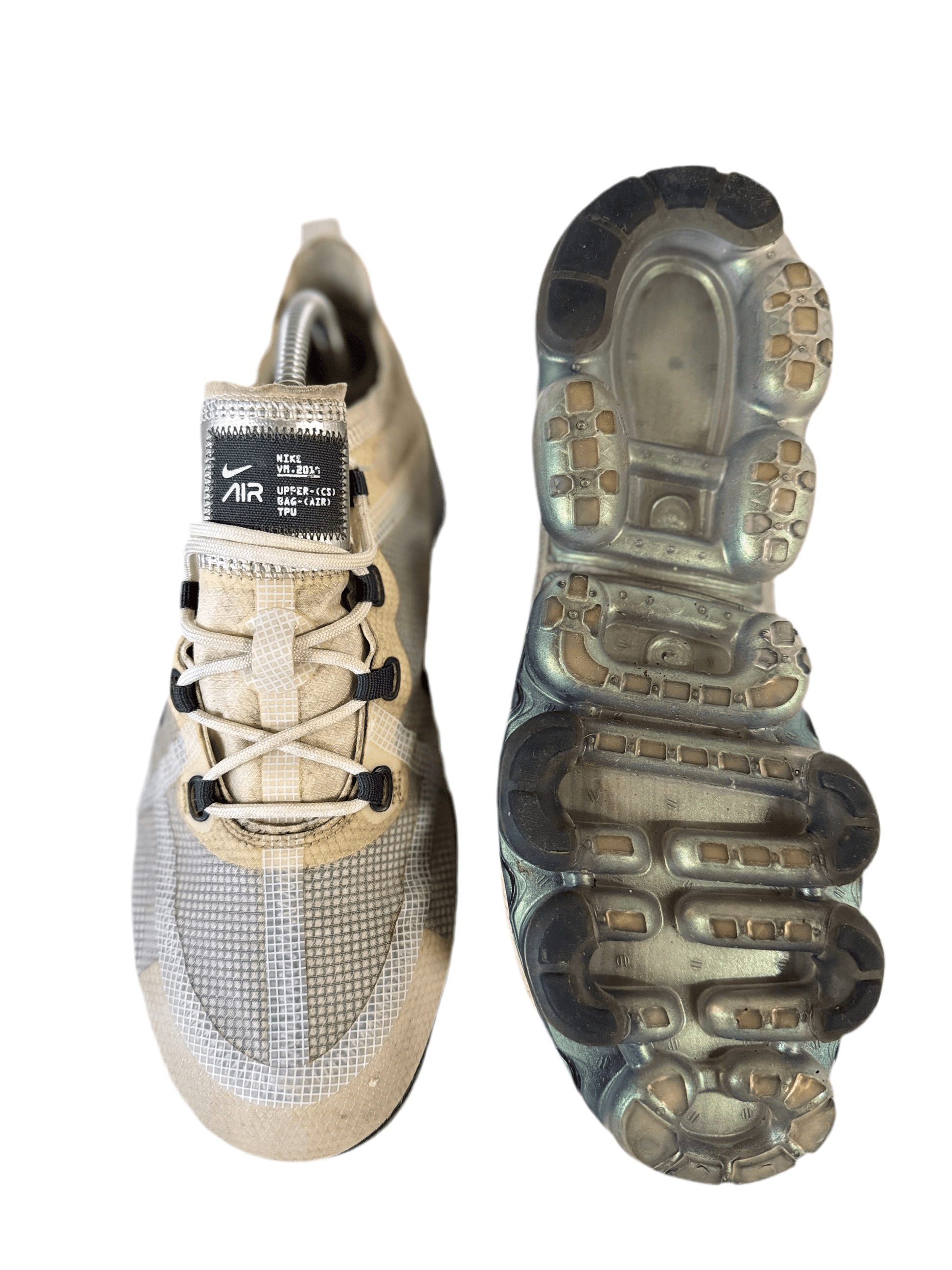 Nike Air VaporMax 2019 'Premium White Platinum Tint Lime Blast' uk 9 - RecycledStreetwear