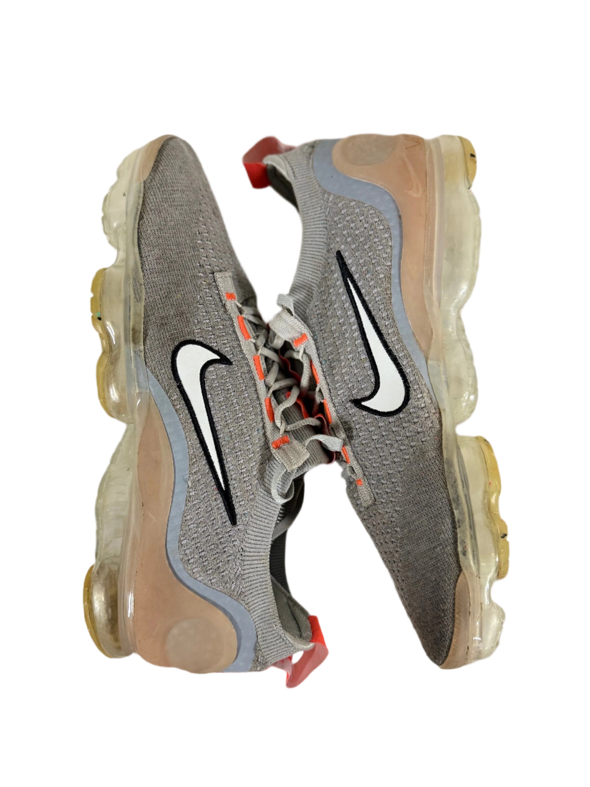Nike Air VaporMax 2021 FK ‘Grey Fog Bright Mango’ UK 10 - RecycledStreetwear