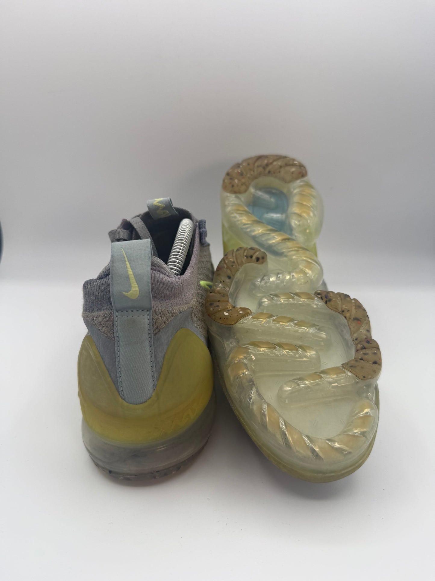 Nike Air Vapormax 2021 FK Particle Grey Liquid Lime UK 7 - RecycledStreetwear