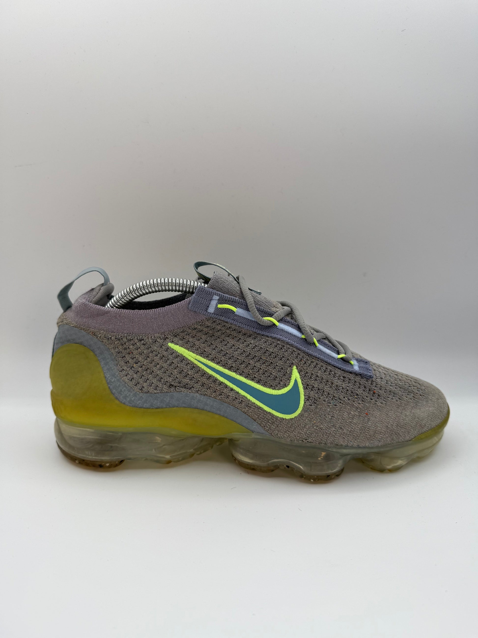 Nike Air Vapormax 2021 FK Particle Grey Liquid Lime UK 7 - RecycledStreetwear