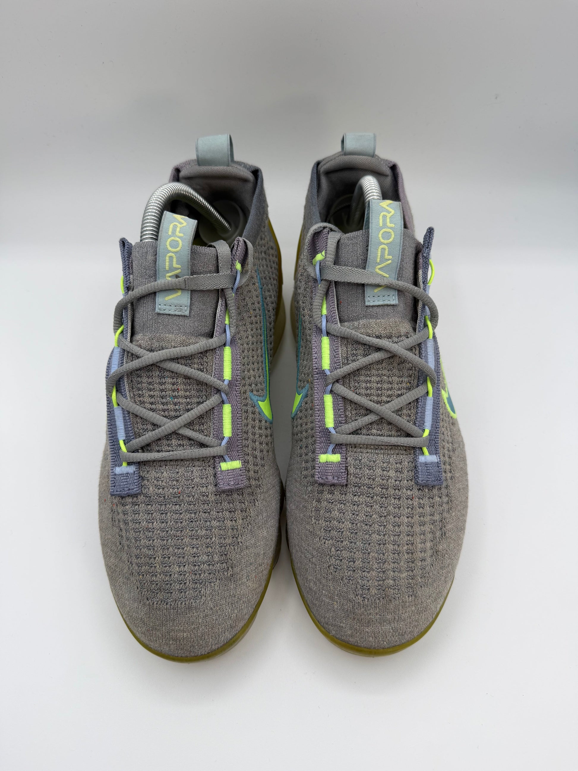 Nike Air Vapormax 2021 FK Particle Grey Liquid Lime UK 7 - RecycledStreetwear