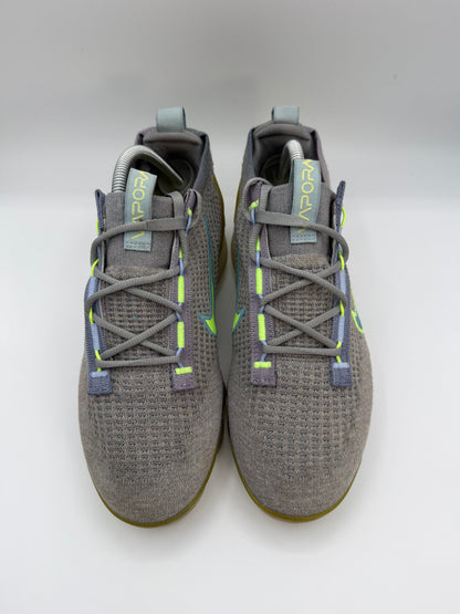 Nike Air Vapormax 2021 FK Particle Grey Liquid Lime UK 7 - RecycledStreetwear